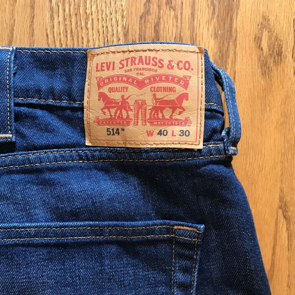 Levi's Jeans 514 Slim Straight Men's Size 40 X 30 Blue - Picture 3 of 6